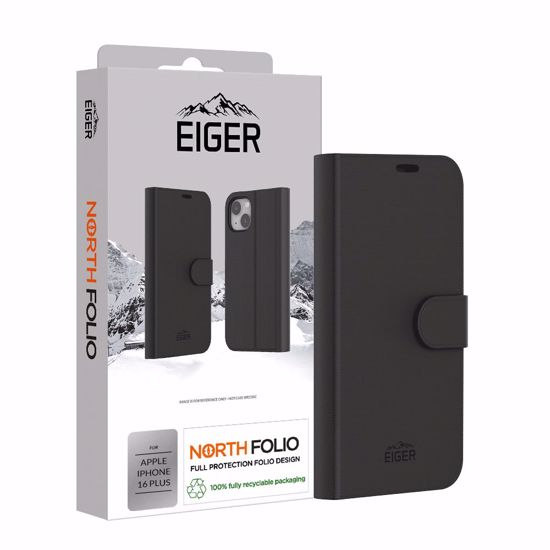 Picture of Eiger Eiger North Folio Case for Apple iPhone 16 Plus in Black
